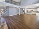 Open-concept living room featuring hardwood floors and soaring ceilings at 4913 Sydney Ln, Marietta, GA 30066