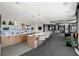 Modern clubhouse with breakfast bar, stools, modern lighting and geometric wallpaper feature wall at 250 Pharr Ne Rd # 1812, Atlanta, GA 30305