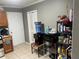 Another view of the kitchen features white appliances and ample storage at 4574 Cedar Ridge Trl, Stone Mountain, GA 30083