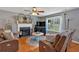 This living room features a fireplace, neutral paint, and comfortable seating at 81 Summer Creek Dr, Dallas, GA 30157