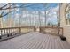 Spacious back deck with wooden railing, perfect for outdoor dining and entertaining at 2883 Misty Rock Cv, Dacula, GA 30019