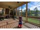 Back porch showcasing serene lake views, providing an ideal outdoor living space at 5529 Camden Lake Pointe Nw, Acworth, GA 30101