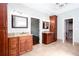 Spacious bathroom with double vanities, tile flooring, and neutral walls at 5529 Camden Lake Pointe Nw, Acworth, GA 30101