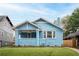 Charming blue bungalow with a well-manicured lawn and inviting front porch at 1453 Hartford Sw Ave, Atlanta, GA 30310