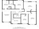 Detailed second-floor layout with primary bedroom, multiple bedrooms, baths, and hall at 1039 Ashfern Walk, Woodstock, GA 30189