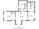 Floorplan with living room, dining room, kitchen, laundry and bathrooms at 1039 Ashfern Walk, Woodstock, GA 30189