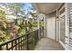 Balcony view with black metal railing and privacy at 4100 Paces Se Walk # 2205, Atlanta, GA 30339