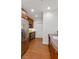Cozy kitchen features stainless steel refrigerator and wooden cabinets at 4100 Paces Se Walk # 2205, Atlanta, GA 30339