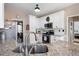 White kitchen cabinets with a view to the dining room at 5383 Fawn Meadow Ln, Powder Springs, GA 30127