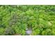Aerial shot of the home nestled among mature trees, creating a private and serene setting at 5500 Georgetown Sw Trce, Lilburn, GA 30047