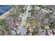 Aerial view of a home with a well-manicured lawn and mature trees in a quiet neighborhood at 1915 Turtle Creek Way, Lawrenceville, GA 30043