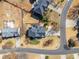 An aerial view of the property, showcasing the house, landscaping, and neighborhood surroundings at 918 Fox Hollow Way, Marietta, GA 30068