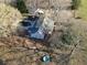 Aerial view of a light blue single Gathering home with a large in-ground swimming pool at 75 Price Dr, Locust Grove, GA 30248