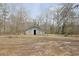 A rustic grey barn exterior set on a grassy plot near a wooded area at 75 Price Dr, Locust Grove, GA 30248