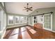 Bright sunroom with hardwood floors, barn doors, and many windows to let the sunshine in at 2870 Carla Nw Dr, Kennesaw, GA 30144