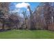 Expansive backyard space with lush green lawn and privacy-enhancing trees at 2911 Botany Dr, Jonesboro, GA 30236