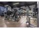 Gym space with weight machines, mirrors, and black ceilings at 1101 Juniper Ne St # 519, Atlanta, GA 30309