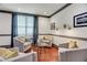 Comfortable sitting area with hardwood floors, recessed lighting and stylish decor at 1101 Juniper Ne St # 519, Atlanta, GA 30309