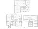Detailed floor plan showcasing the layout of the home's three levels at 2536 Kachina Trl, Dacula, GA 30019