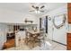 Cozy breakfast nook with tile flooring and a ceiling fan, perfect for casual dining at 4453 Abingdon Dr, Stone Mountain, GA 30083