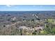 A picturesque aerial captures a home in a tranquil, wooded setting with city views in the distance at 1090 Compton Way, Suwanee, GA 30024