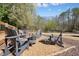 A cozy backyard with fire pit and adirondack chairs, creating an inviting space for relaxation and socializing at 1090 Compton Way, Suwanee, GA 30024