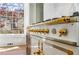 Close up on the range in this modern kitchen at 3582 Grove Gate Ln, Atlanta, GA 30339