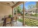Charming outdoor porch with decorative railings and view of the backyard at 3582 Grove Gate Ln, Atlanta, GA 30339