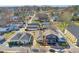 Aerial shot of a residential street lined with houses and mature trees at 160 Vine Nw St, Atlanta, GA 30314