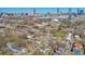 Expansive aerial view showcasing the neighborhood, city skyline and the Mercedes-Benz Stadium at 160 Vine Nw St, Atlanta, GA 30314