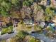 Aerial view of the property showcasing its location in a residential neighborhood at 2735 Varlet Ct, Snellville, GA 30039