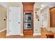 Kitchen appliances, showcasing double wall ovens, custom cabinetry and hardwood floors at 2138 Jockey Hollow Nw Dr, Kennesaw, GA 30152