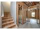 Unfinished basement showing the framing and stairs, ready for customization and design at 1300 Winfair Ne Ln, Brookhaven, GA 30329