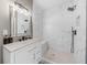 New bathroom showcasing a walk-in shower with black hardware and neutral tile at 282 Oak Se Dr, Atlanta, GA 30354