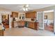 Spacious kitchen with oak cabinets, stainless steel dishwasher, and tile floors at 251 Bent Creek Dr, Dallas, GA 30157