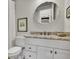 Bathroom features a granite countertop and sink at 91 Webb St, Roswell, GA 30075