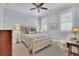 Bedroom featuring neutral color palette, shuttered windows, and ample natural light create a relaxing and serene space at 91 Webb St, Roswell, GA 30075