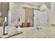 Modern kitchen island with stainless steel sink and wine rack on display at 91 Webb St, Roswell, GA 30075