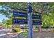 Street sign directing traffic to parking, library, Canton St shops, and Smith Plantation in a charming town at 91 Webb St, Roswell, GA 30075