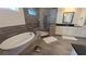 Luxurious main bathroom with a freestanding tub, a glass-enclosed shower, and elegant finishes throughout at 112 Austin Dr, Sandy Springs, GA 30328