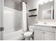 Full bathroom with a shower and tub combination and a modern vanity at 119 Fountain Oak, Villa Rica, GA 30180