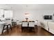 Dining area with seating, kitchen view, and TV at 2527 Hedgeway Cir, Kennesaw, GA 30144
