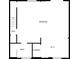 Upstairs floorplan featuring a bedroom, bathroom, laundry, walk-in closet, and hallway at 411 Buckingham Cir, Marietta, GA 30066