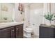 Bathroom featuring a vanity, a shower-tub combination, and modern fixtures at 7206 Begonia Way # 4, Austell, GA 30168