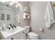 Well-lit bathroom features a white vanity and black hardware at 3201 Lenox Ne Rd # 23, Atlanta, GA 30324