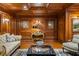 Elegant lobby with wood paneled walls and coffered ceiling at 3201 Lenox Ne Rd # 23, Atlanta, GA 30324