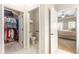 Hallway showing access to a bedroom, the toilet, and a walk-in closet at 1874 Manor View Nw Cir # 4, Acworth, GA 30101
