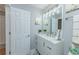 Neutral bathroom has a vanity with marble top and ample storage space at 2515 Little John Ct, Cumming, GA 30040