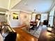 Elegant dining room with hardwood floors, a rustic chandelier, and stylish decor at 2515 Little John Ct, Cumming, GA 30040