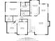 Floor plan features a primary bedroom, two bedrooms, living room, dining area, eat-in kitchen, and foyer at 2515 Little John Ct, Cumming, GA 30040